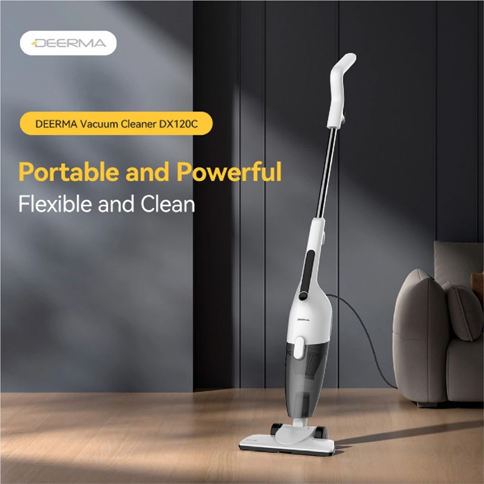 Deerma Vacuum Cleaner Portable Handheld 2 in 1 Silent - DX120 White | DX120C White